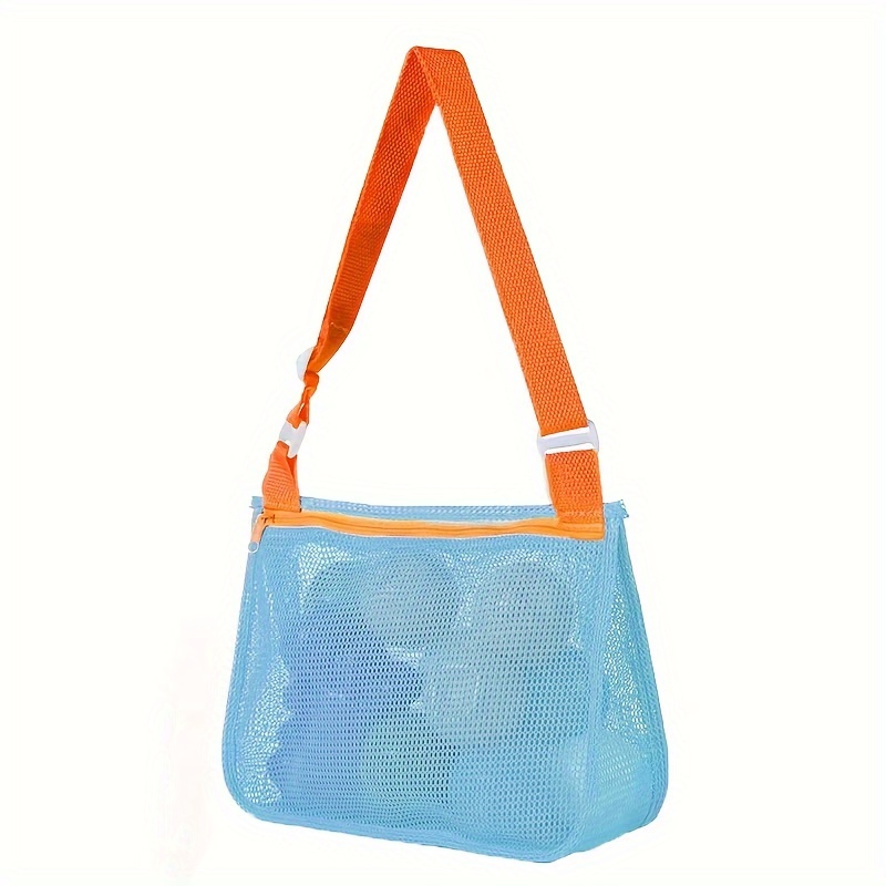Lightweight Beach Mesh Tote Bag With Adjustable Strap - Perfect For Shells, & Vacation Essentials
