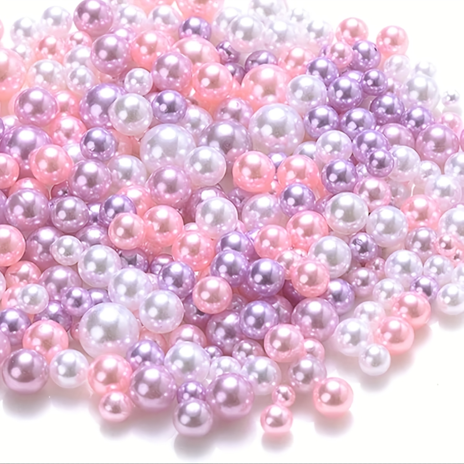 Image of 2215pcs Vase Filler Floating No Hole Pearls, Floating Beads Pearls For Vases Floating Candles Home Weddings Table Centerpieces Party Decor