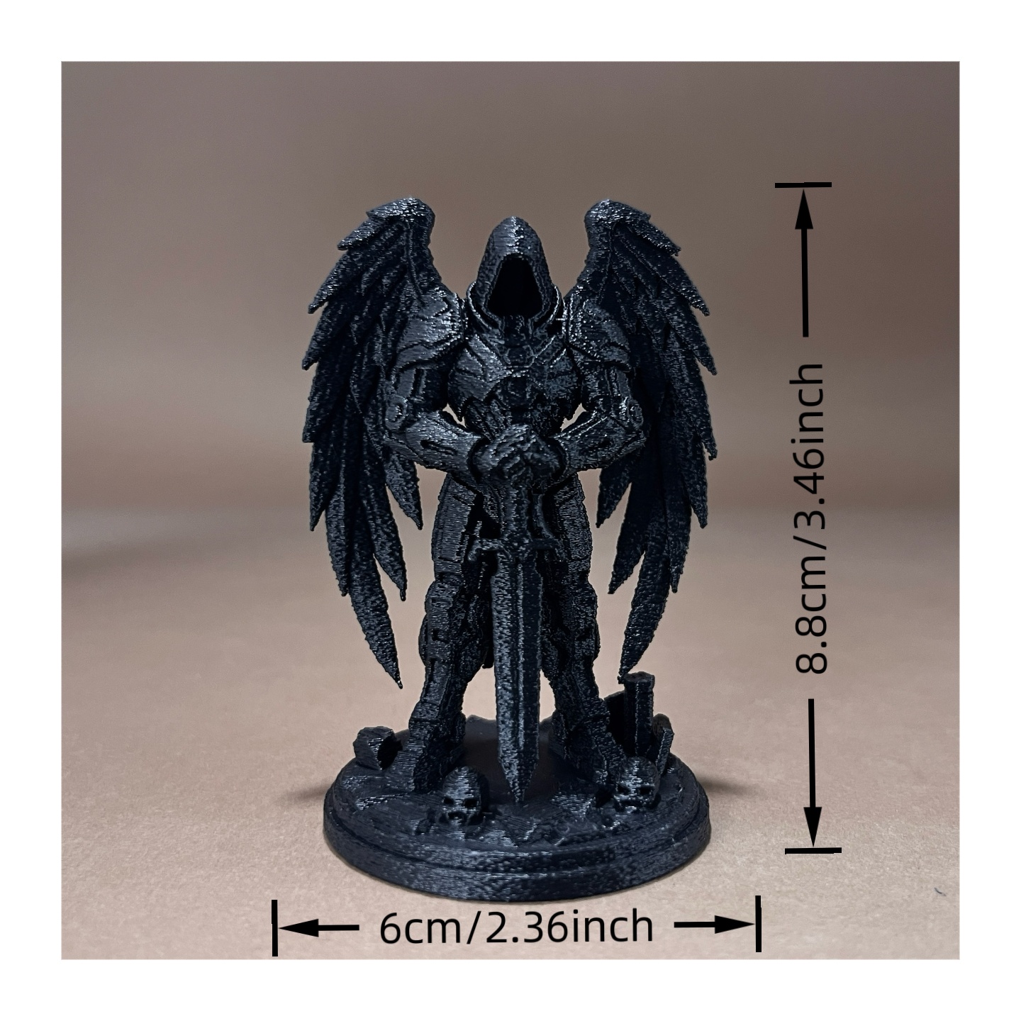 Image of 1pc-3d Printed Dark Game Fantasy Figurine, Pla Material, Painted , A Good Gift For Game Enthusiasts And Collectors, Indoors/outdoors, Very Suitable For Christmas, Thanksgiving