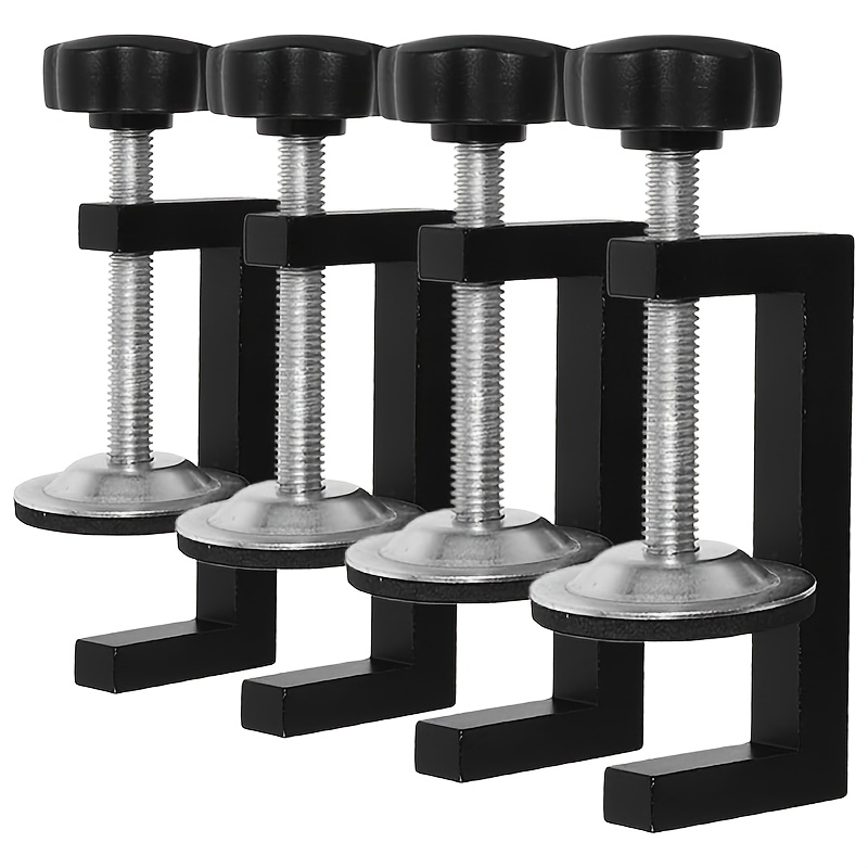 6Pcs C Clamps,U Clamps for Metal Working, Small Desk Clamp with Stable Wide Jaw