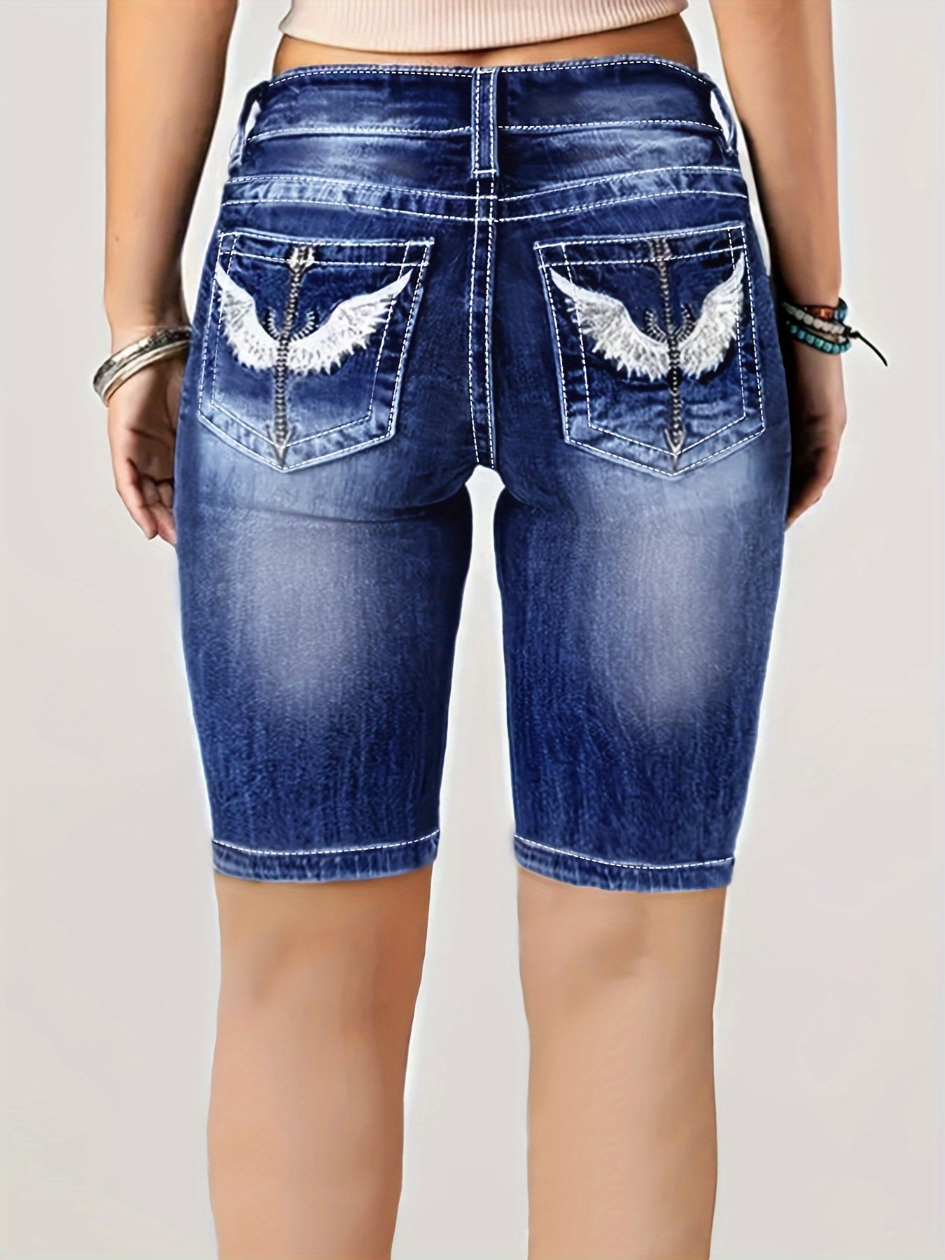 Denim Shorts Vintage High Waisted Jeans Plus Size Womens Retro