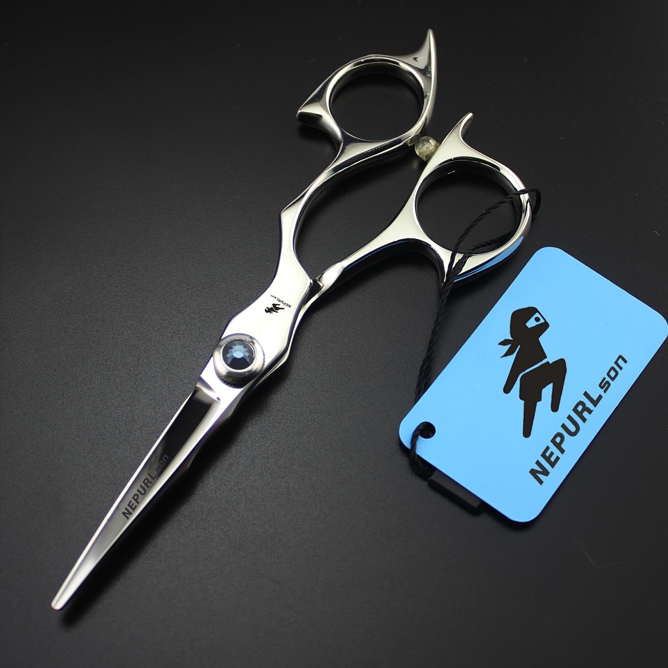 1pc 5.0 Inch High Screw Sapphire Hairdressing Scissors Cutting Scissors