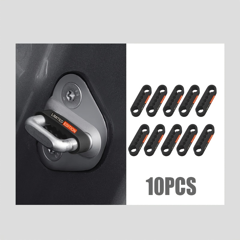 TEMU 10pcs Edition Car Door Lock Shock Absorber Pads, Thickened For Shock Absorption, Anti-collision And Anti-scuffing Silent Pads, Reduces Closing