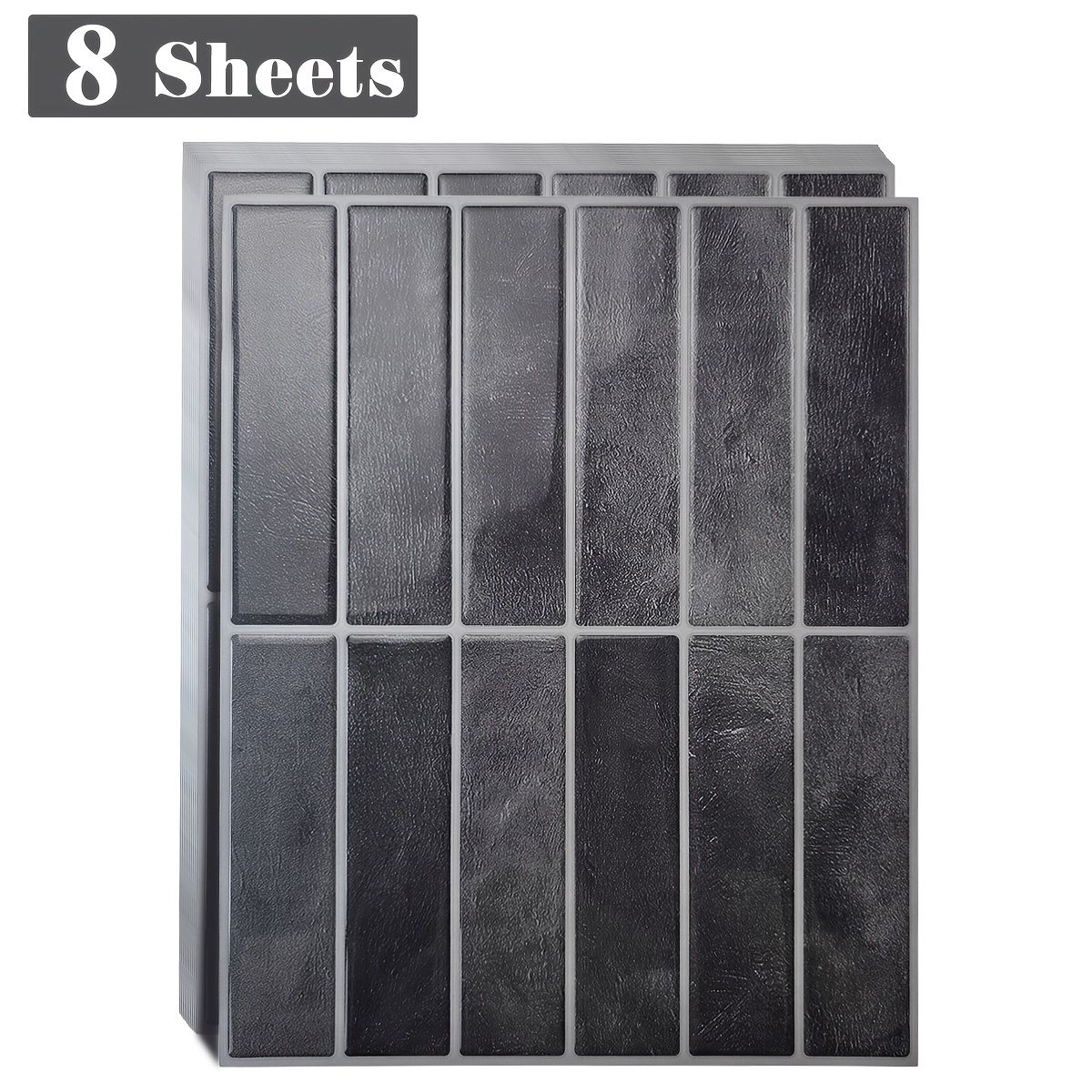 TEMU 8 feuilles de panneaux muraux auto-adhésifs, 11,4 x 9 pouces - Faciles à couper et à entretenir, pour de cuisine et décoration de pièce,