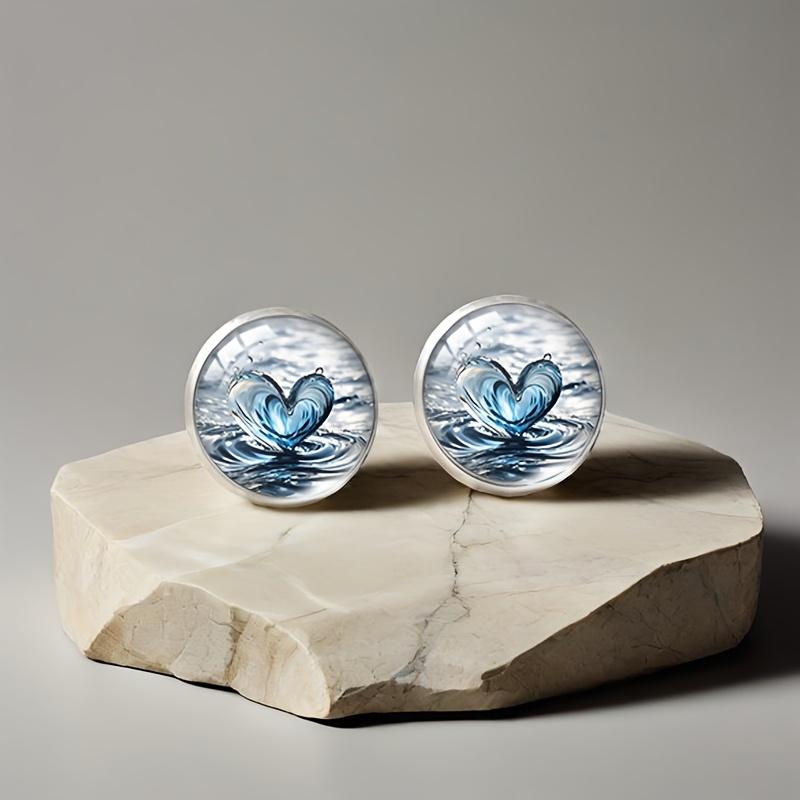 Blue Water Wave Earrings Men's Jewelry Gifts