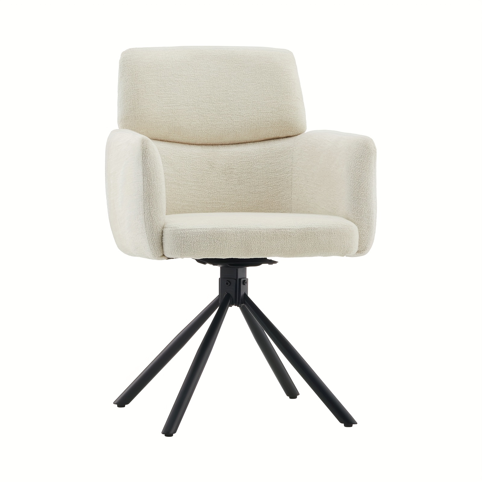 Swivel Dining Chair With , 360 Rotating Base Living Room Armchair Luxurious With Padded Seat For Dining Room Bedroom Vanity Breakfast