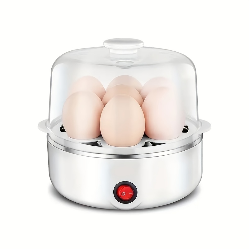 1pc, 2-Tier Electric Egg Cooker & Multi-Functional Breakfast Maker, Double Layer Rapid Boiler With Auto Shut-Off & Boil-Dry Protection, Stainless Steel Base, Food-Grade Material, Measuring Cup Included, Healthy Gift For Family, US Plug