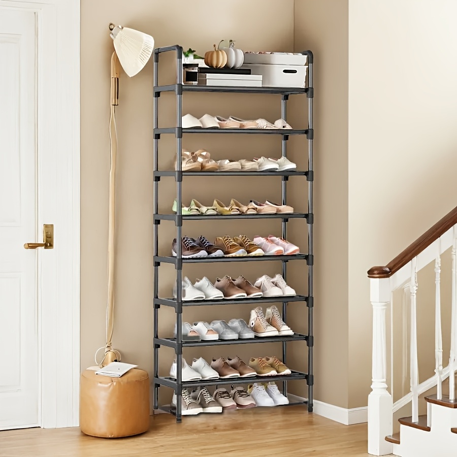 1pc tier metal shoe rack organizer floor standing space Temu