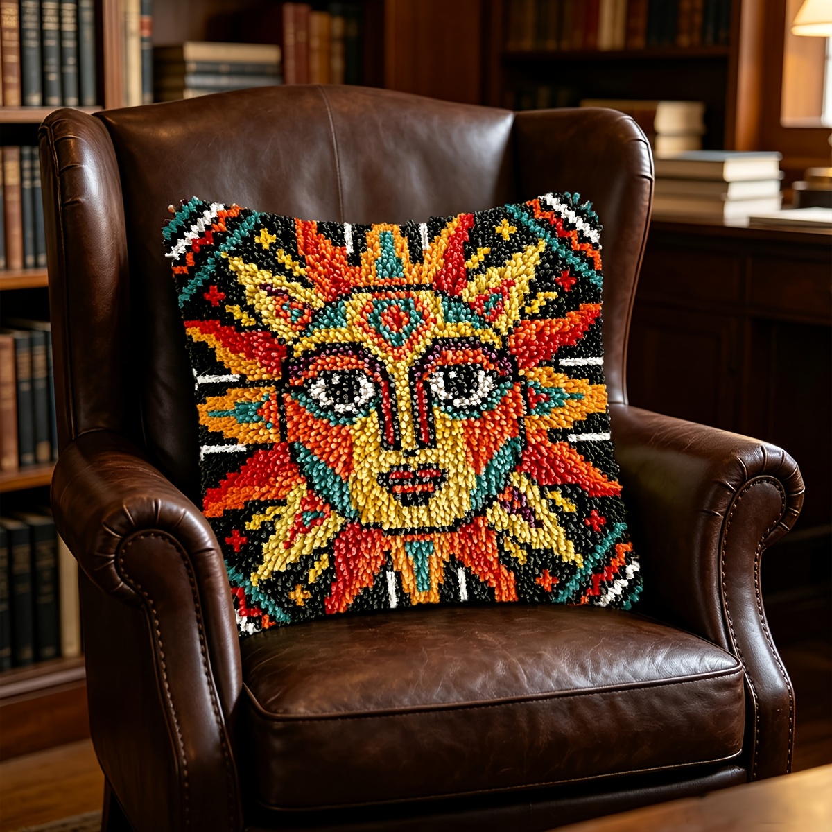 Latch Hook Kit with Sun Pattern for Beginners