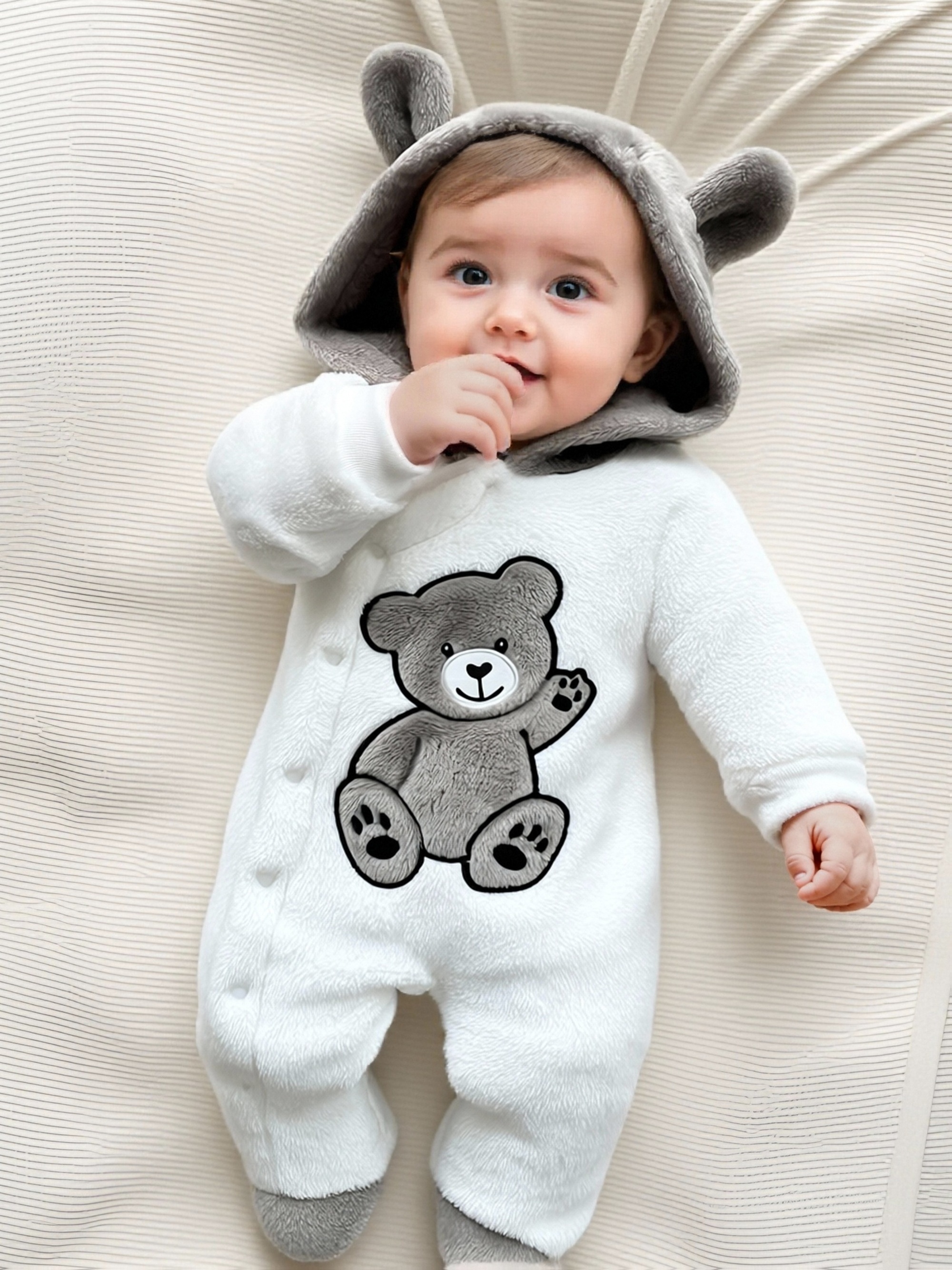 Month Baby Boy Winter Dress Baby Hoodie Infant Boy Winter Thick Clothes  Bear Girl Zipper