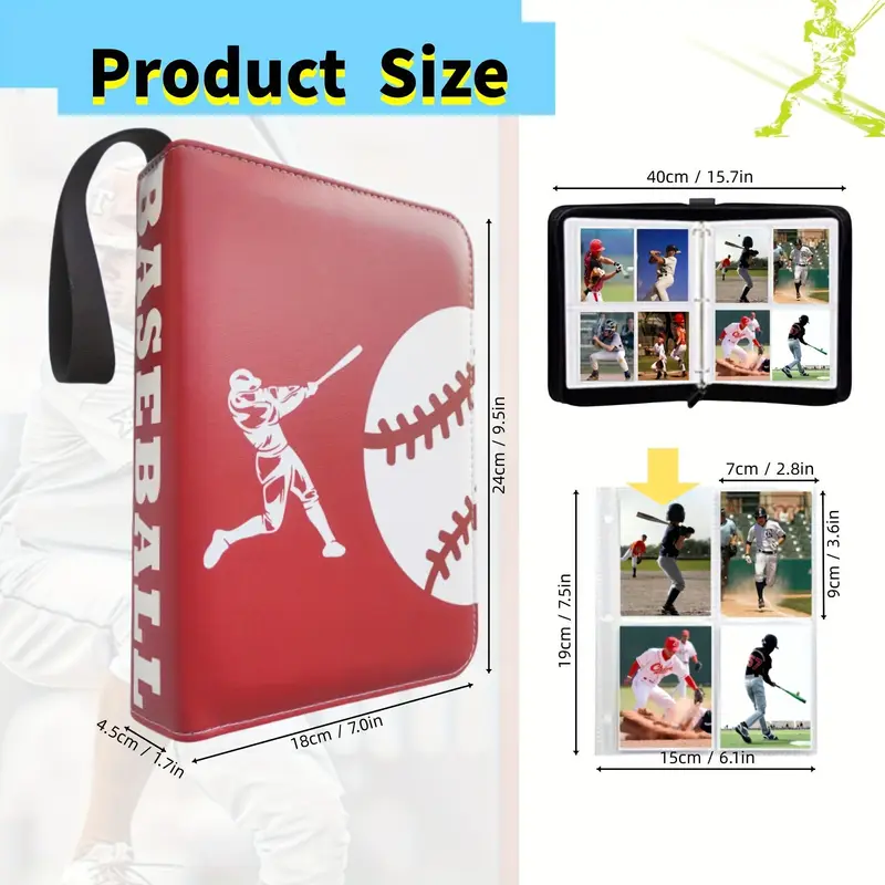 1pc 400 pockets baseball card binder baseball trading cards - Temu 1pc 400 pockets baseball card binder baseball trading cards - Temu