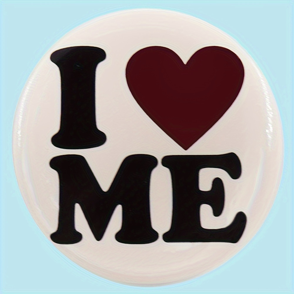 

Chic '' Heart-shaped Button Pin - Vintage Style Fashion Accessory For Hats & Backpacks, Plastic Badge