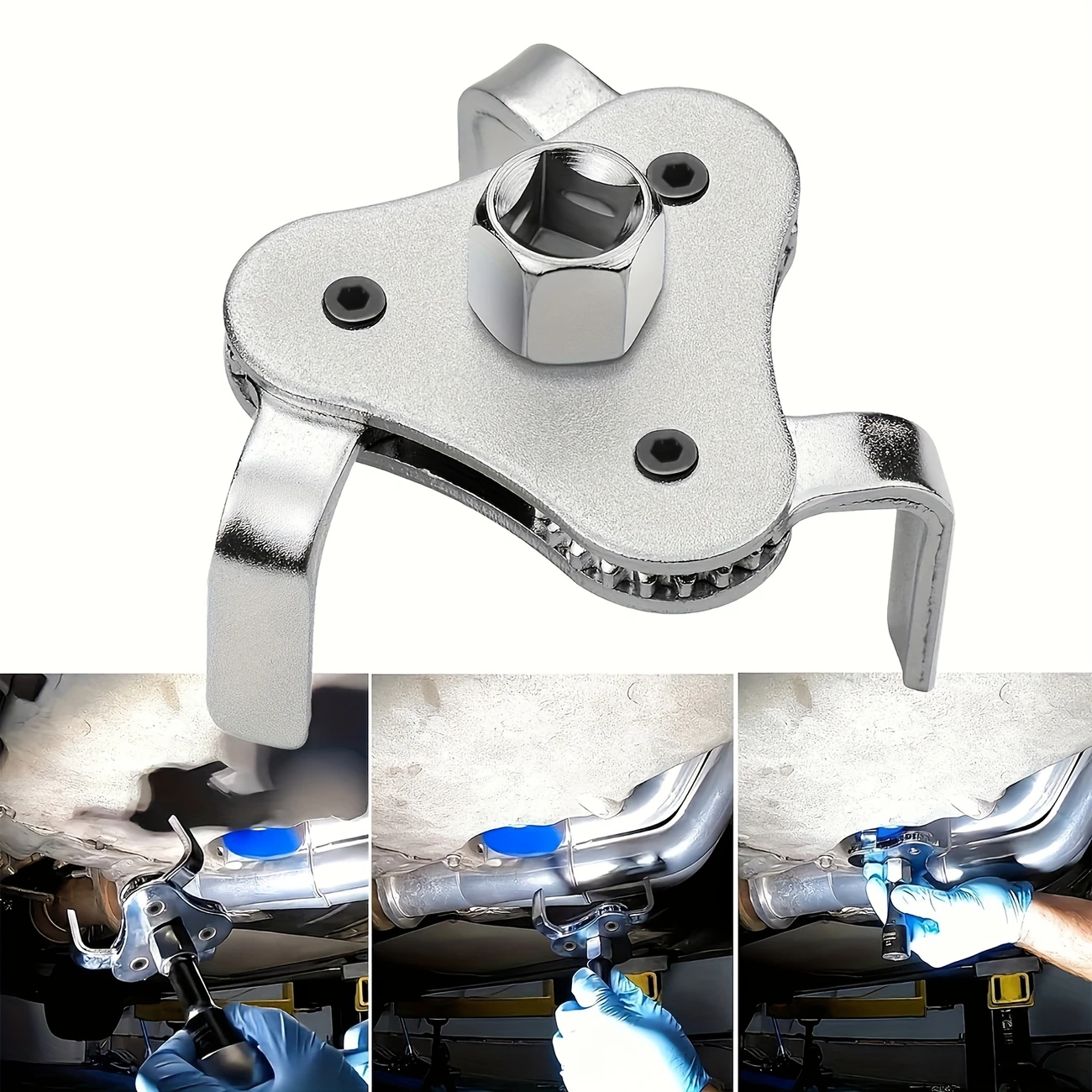 filter wrench adjustable from to 4 5 3 jaw oil filter removal tool set for cars trucks motorcycles details 3