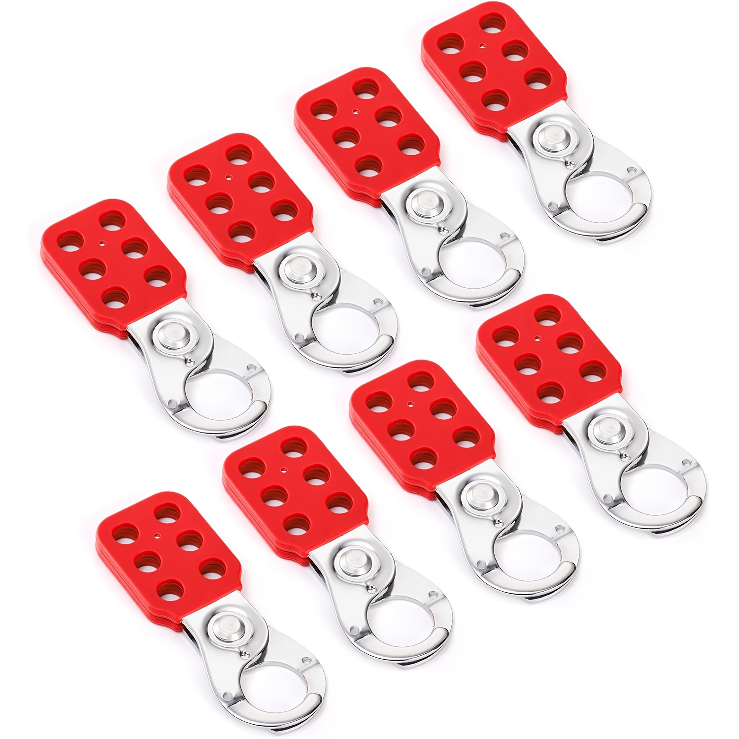 TEMU 8 Pack Lockout Hasp, Tamper-proof Padlock Hasp, Hasp, Impact-resistant Loto Hasp With Extended Jaw (1 Inches)