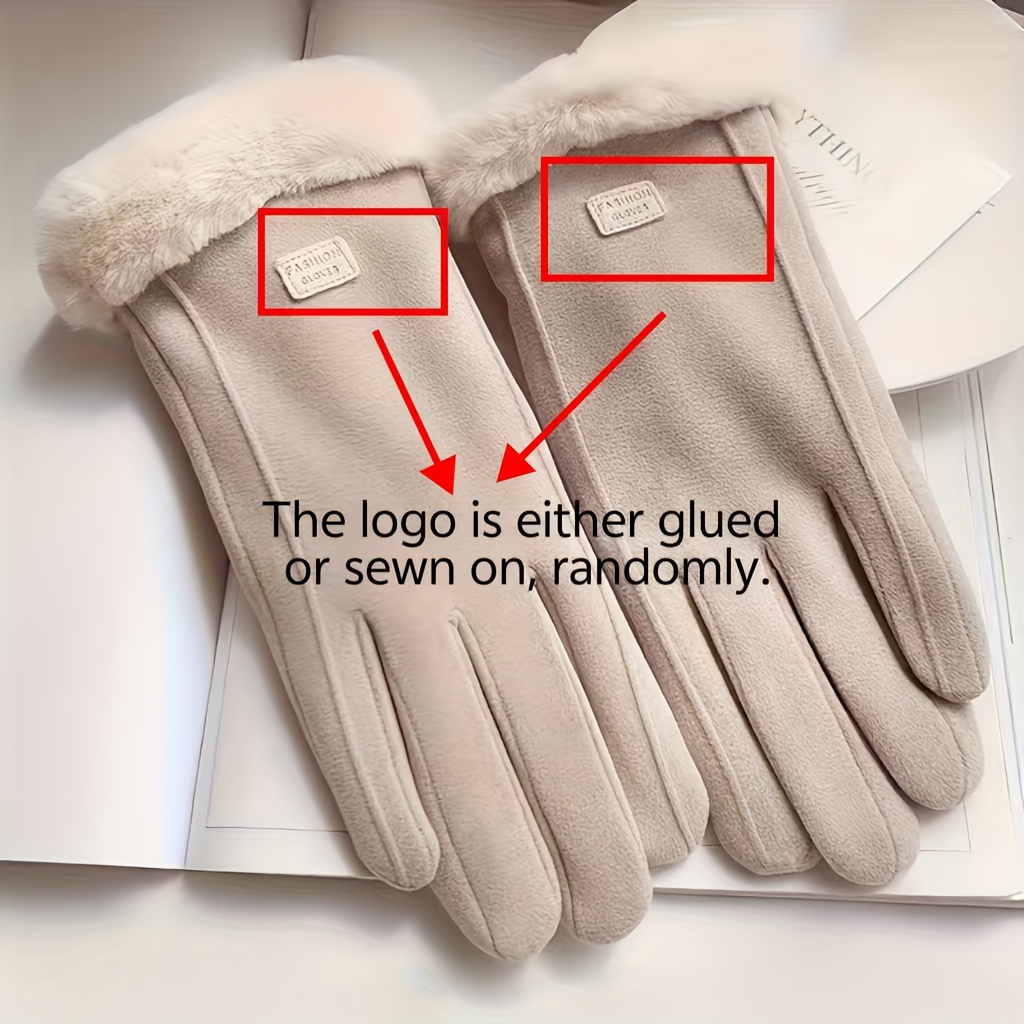 women's winter touchscreen warm gloves thickened fleece Temu Oman