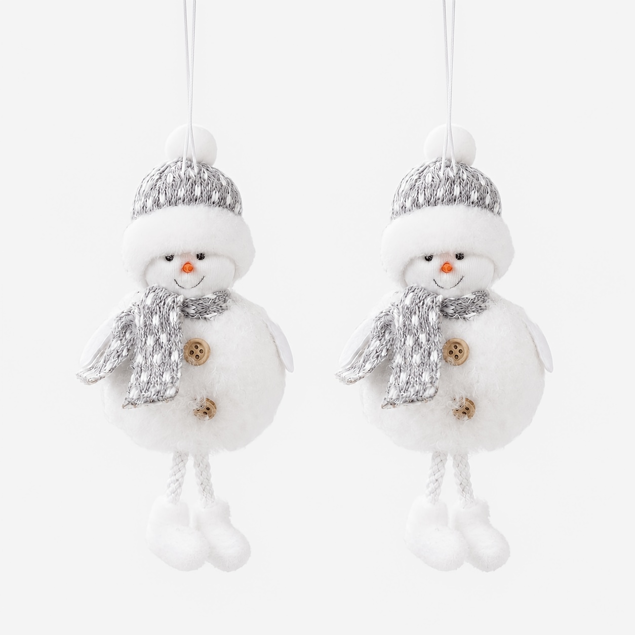 TEMU Christmas Snowman Ornament Set, Christmas Hanging Snowman With Hat And Scarf - Decor, Christmas Tree Ornaments