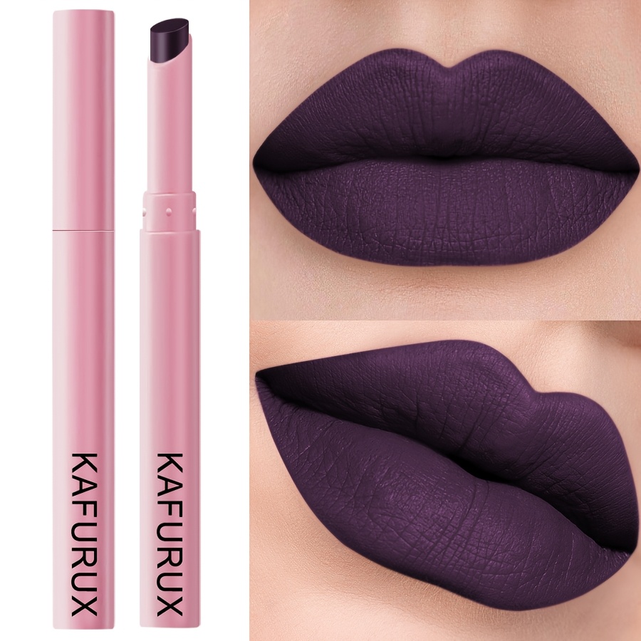 Image of Kafux Matte Purple Lip Liner & Lipstick Duo - Lightweight, Non-greasy Formula, Easy To Apply, Natural Look For Types