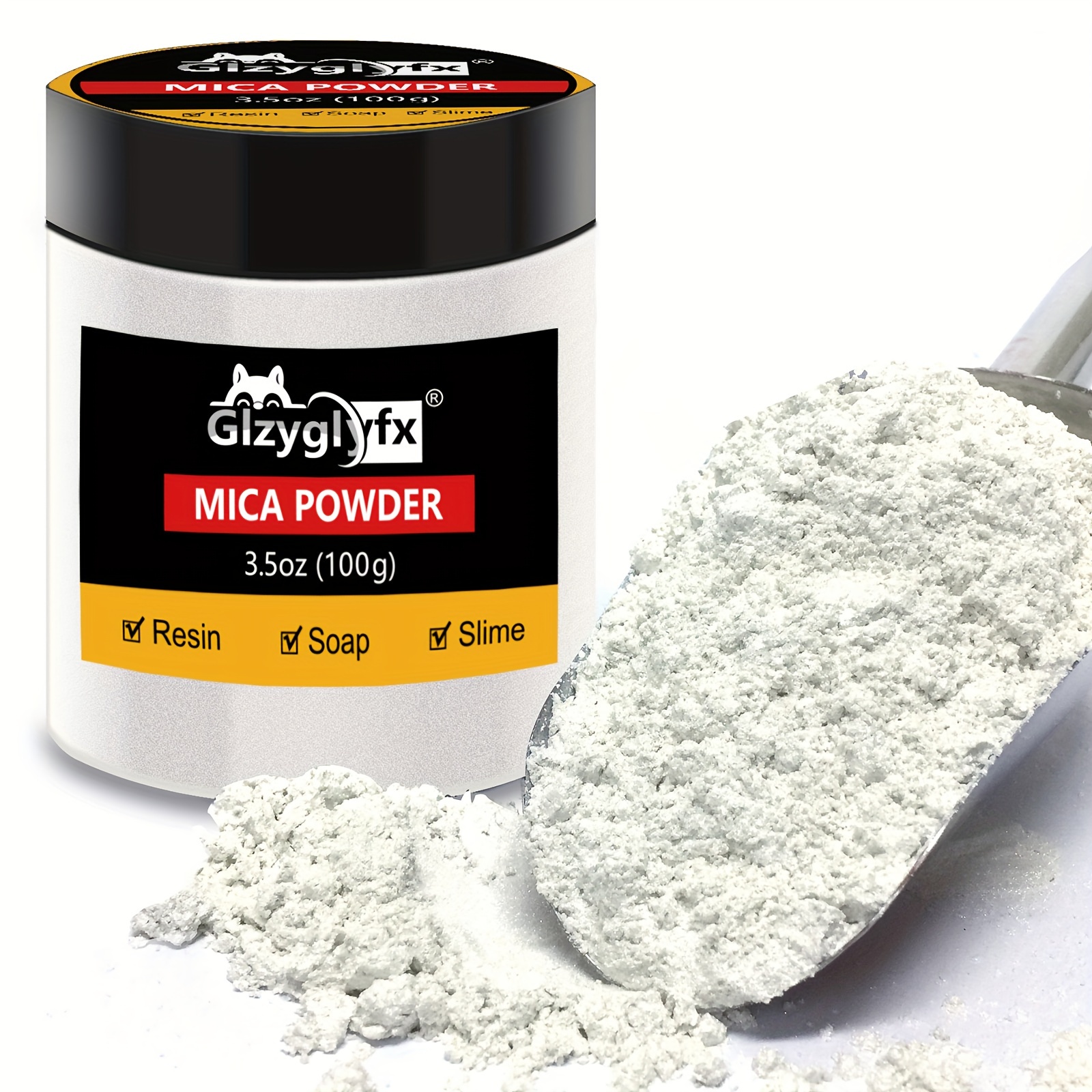 LET'S RESIN Black Mica Pigment Powder, 3.5 Ounces/ 100 Grams Black Mica  Powder for Soap Making, Shimmer Resin Pigment Powder for Epoxy, Slime, Bath