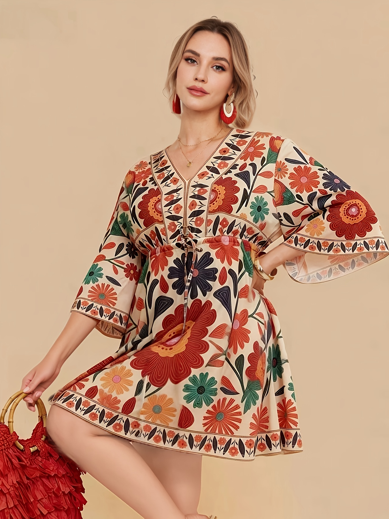 sachin and babi light blue dress Casual Dresses Vintage Floral Mexican Embroidered... From Julia_dress,  $32.28 In Bulk main image 1