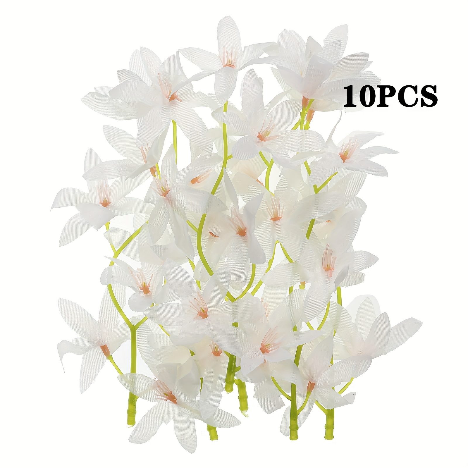 Image of 10pcs Simulation Flowers, Floating Candles Cylinder Vase Fillers For Romantic Wedding Centerpieces, Decorations, Events, Holiday Parties, Christmas Decoration, Christmas