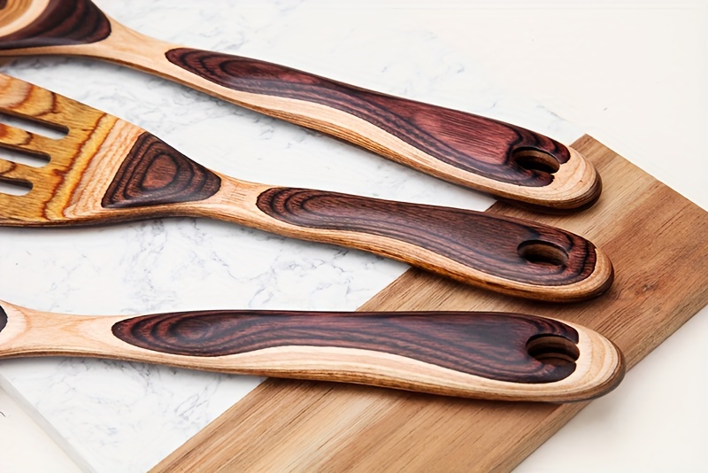 set of wooden cooking utensils including a pakkawood ladle and   tools for wholesale details 4