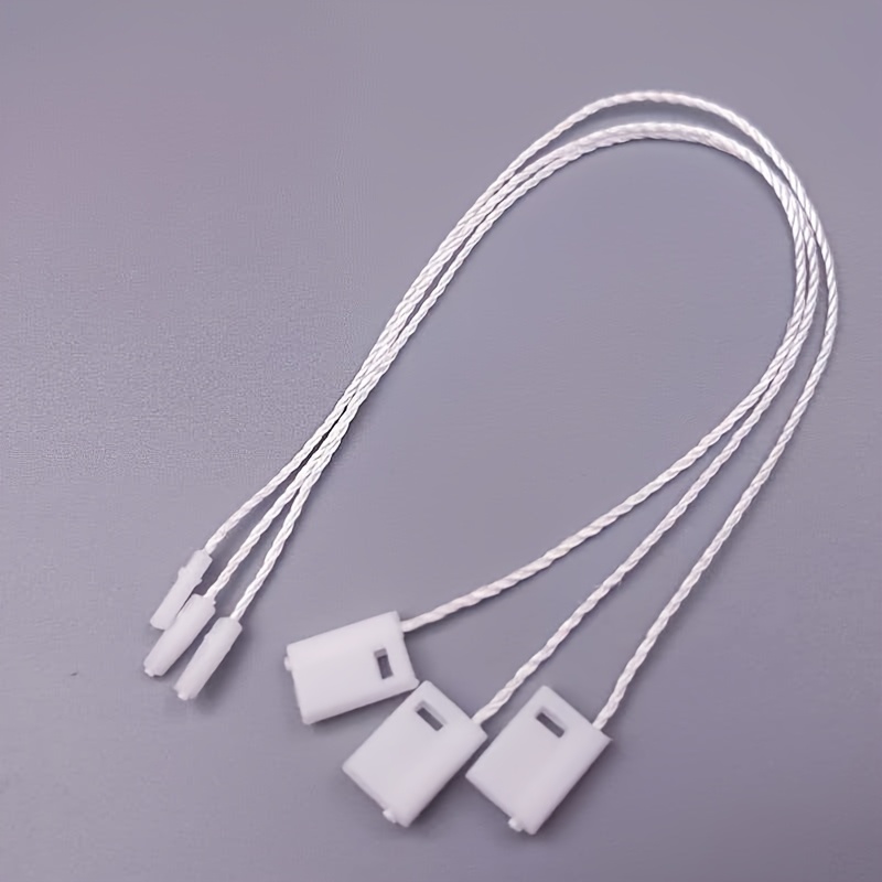 TEMU 300 Pezzi Etichette Appendibili Bianche con Clip Elastiche - Etichette per Abbigliamento in Poliestere Resistente, Ideali per Uso , Vendita