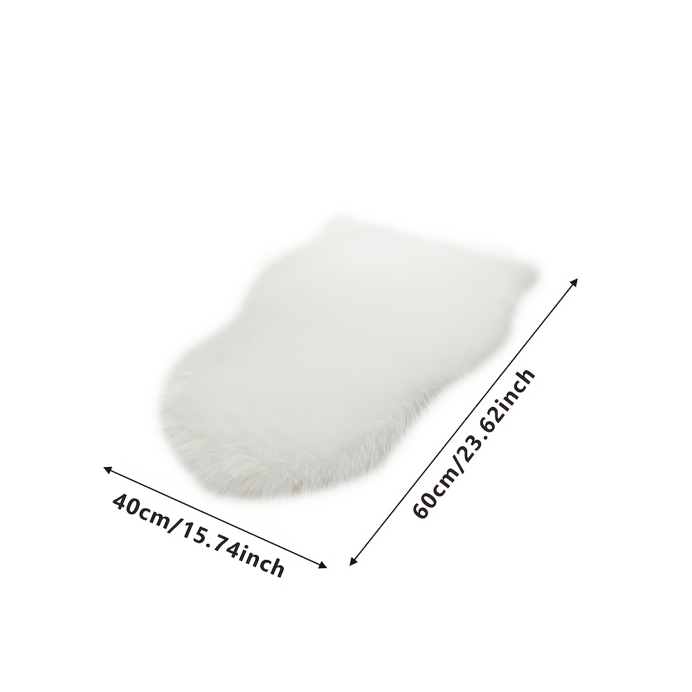 1pc Carpet Thickened Solid Color Optional Irregular Shape Imitation Rabbit Material Comfortable Soft Suitable For Bedroom Bedside Room Decoration Windowsill Sofa Mat