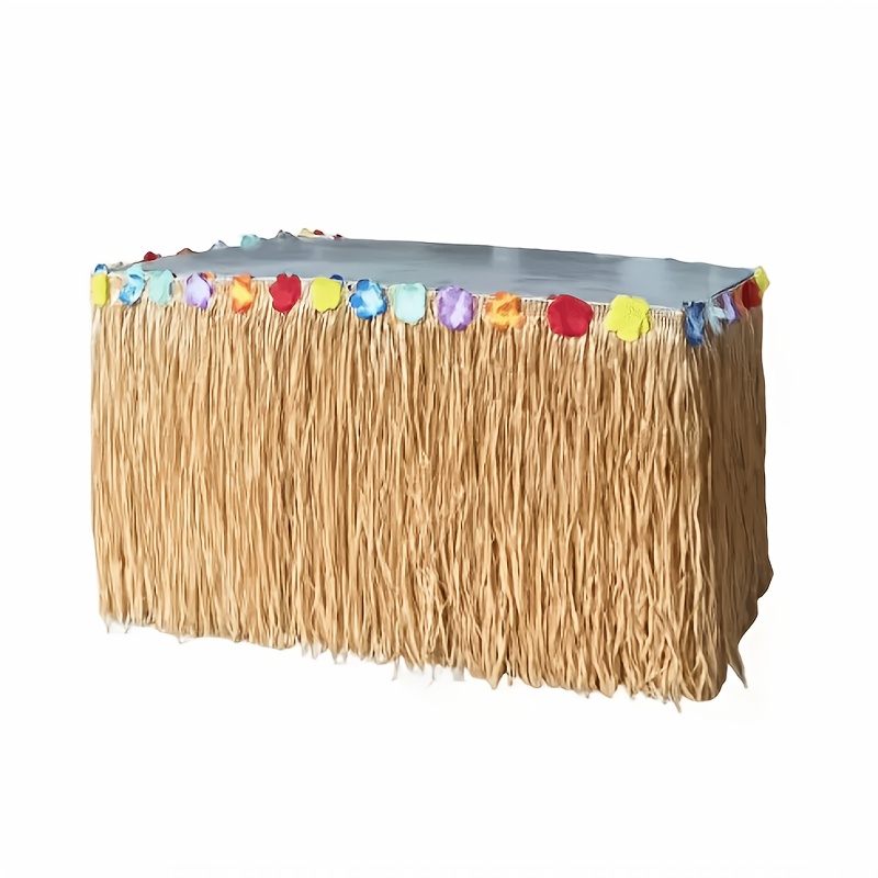 TEMU 2/4pcs Table Runner With Pattern And Straw Tassels, Suitable For Summer Birthday Parties And Beach Weddings- Bright Table Decoration, A Theme
