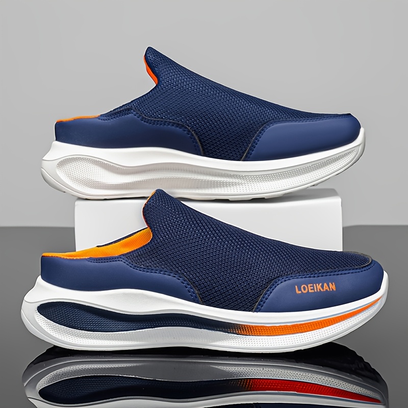TEMU Loeikan Men's Outdoor Trail Running Shoes Breathable Mesh Upper Lightweight Soft Sole Sports Sneakers Plus Size