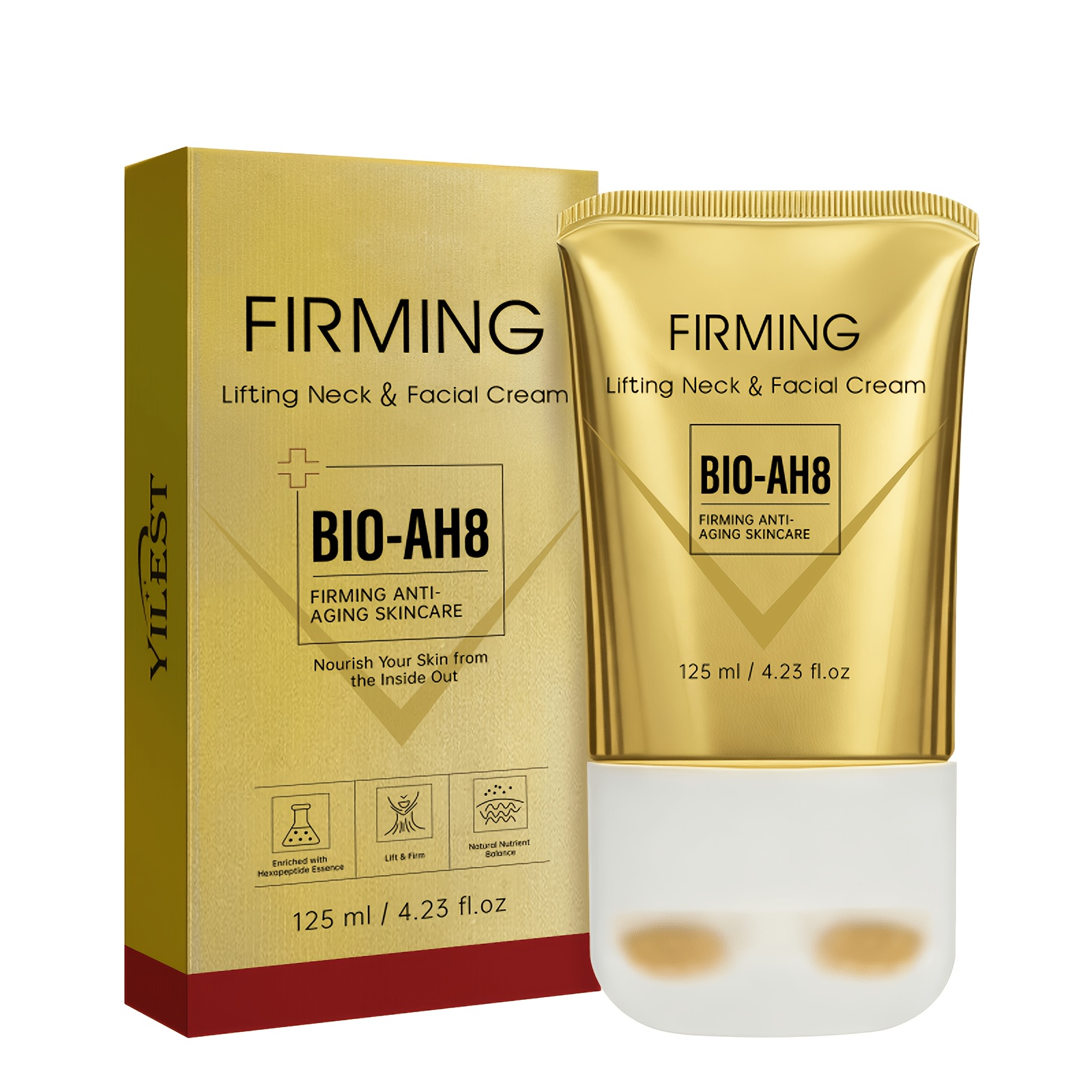 Image of Moisturizing And Firming Roller Neck Cream - Moisturizing And Hydrating Neck Skincare - - Suitable For Men And Women - With A Massage Roller To . Contains Squalane
