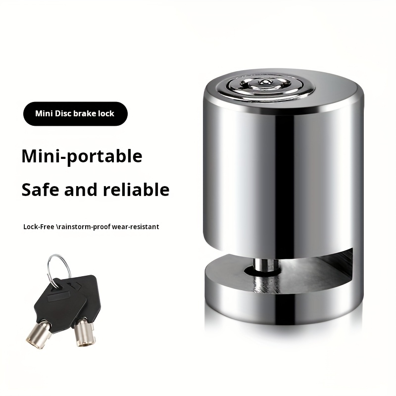 Bicycle Lock Electric Scooter Bicycle Padlock Motorcycle Keyless Press Brake For Scooter/bicycle Anti Theft, Without Battery