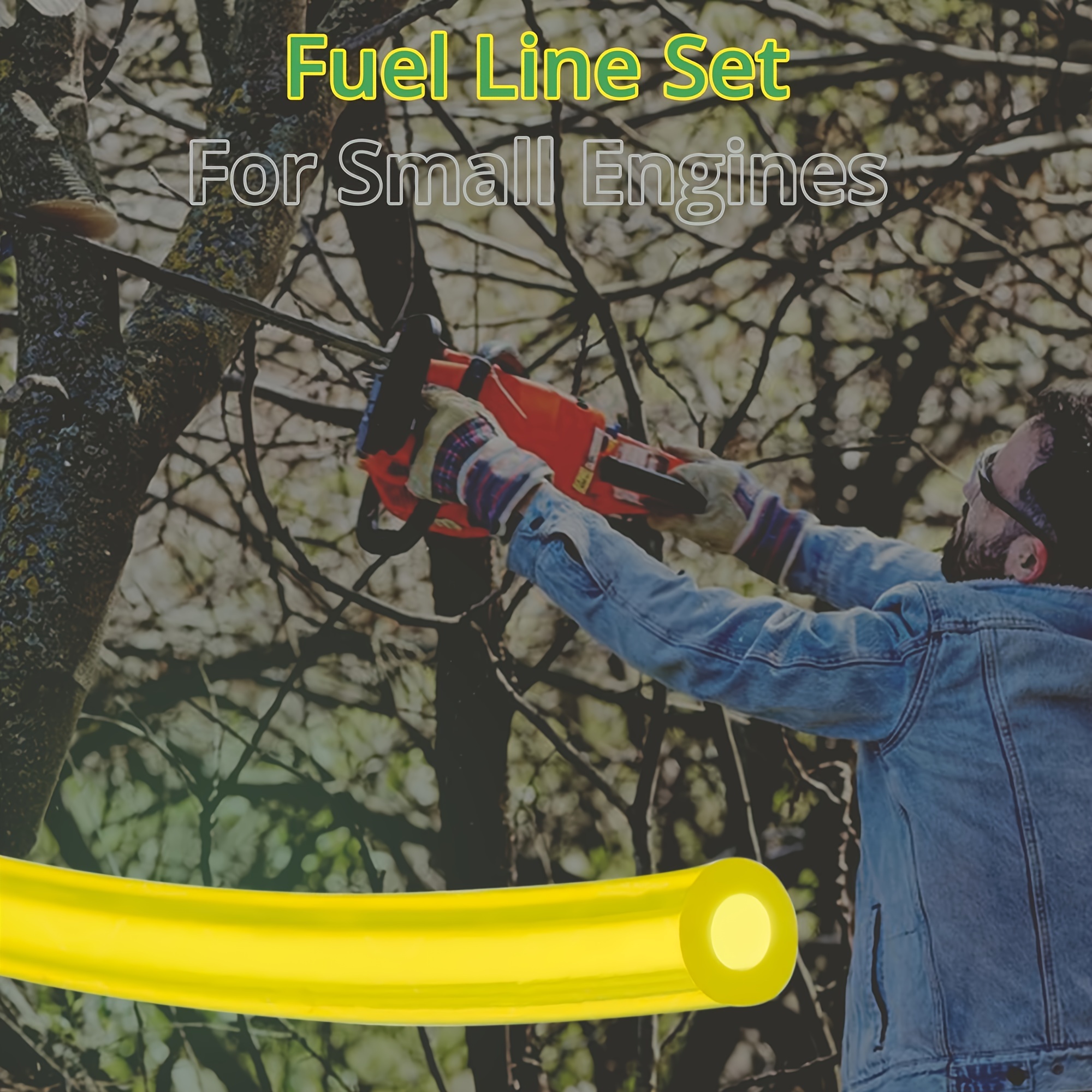 4pack Fuel Line Kit For Chainsaw Trimmer Blower, Assorted Sizes Engine