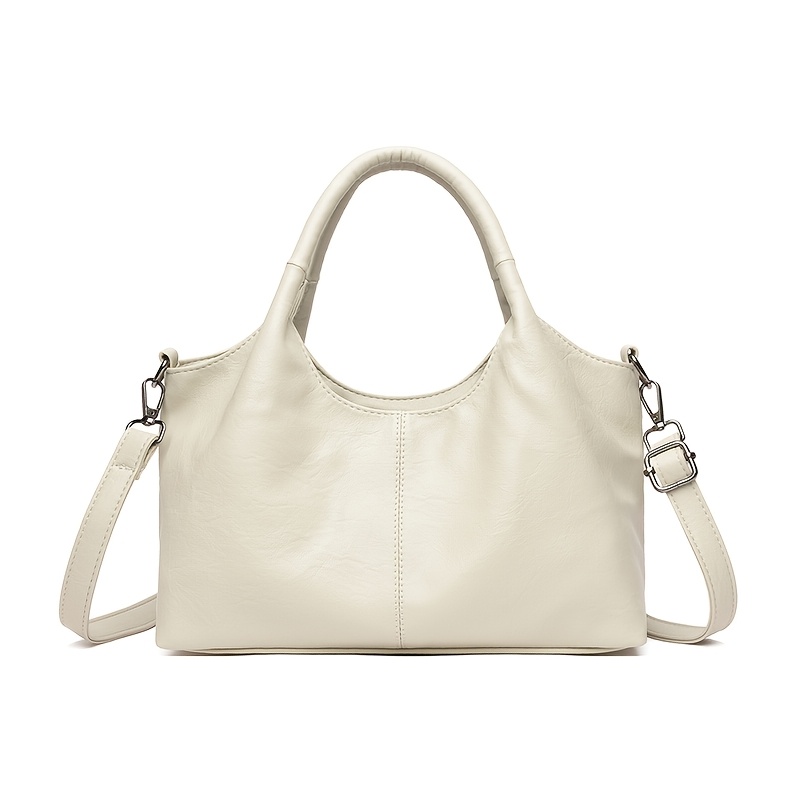 White - High Quality Top Handle Bag