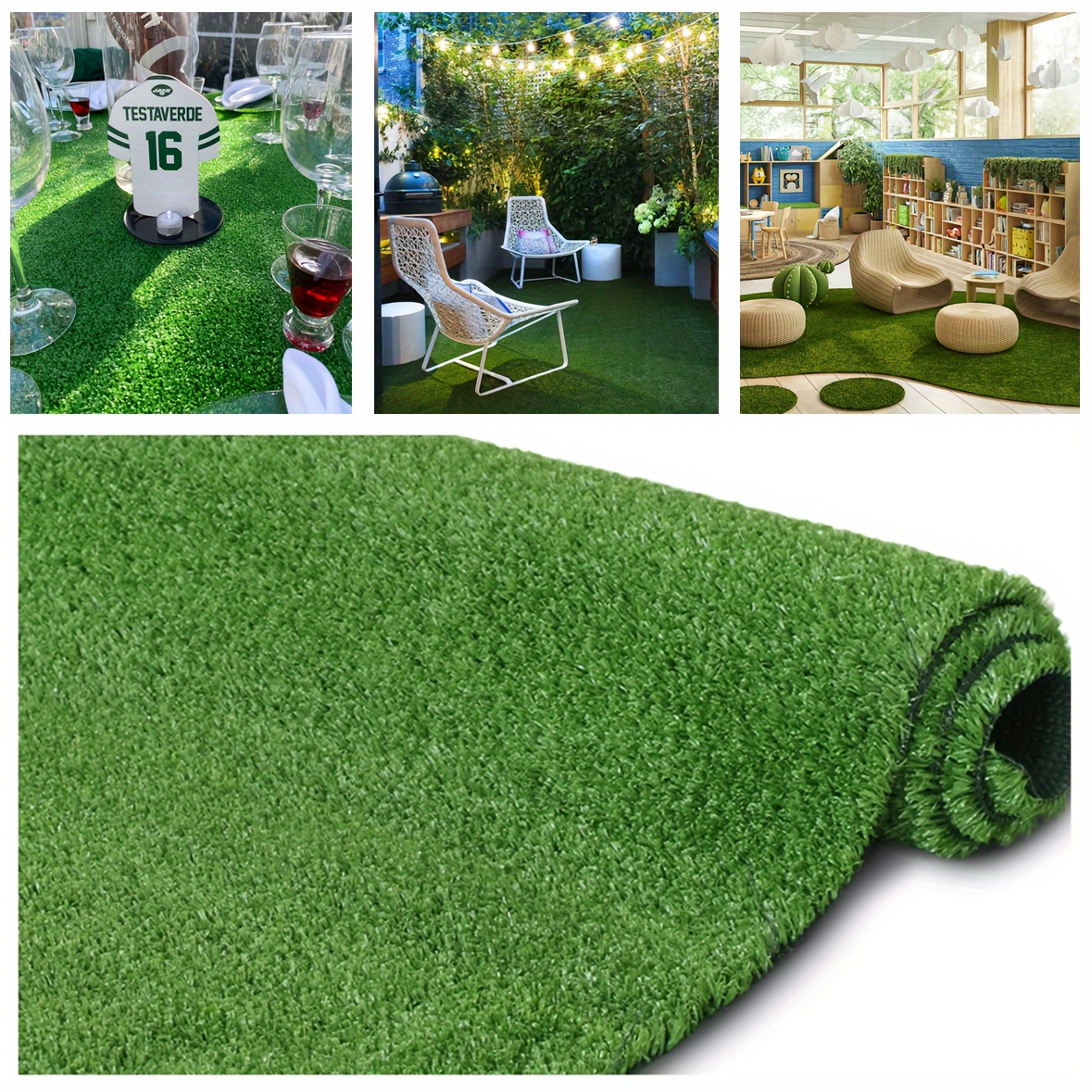 

Petgrow Artificial Grass Customizable 5ft, 10mm High Density Garden Lawn, Reusable Pet Grass Pee Pads, Realistic Landscape Artificial Grass, Outdoor Rugs, Patio Lawn Decorative Fake Grass Pads Rugs