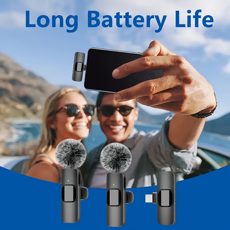 Suitable for USB-C Smartphones, Wireless Lavalier Microphone for Audio Video Recording, Live Gaming, Interviews, and Vlogging, Audio Recording, Interview Microphone, Clipon Mic, Lightweight Mic, Stable Connection, Clear Audio, Usbc Microphone, Wireless Mic, Musicians, Podcasters