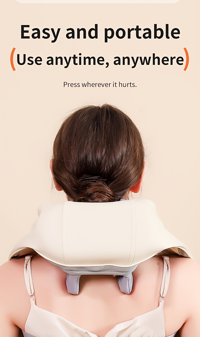 Neck Massager Back Waist Shoulder Neck Cervical Massage Automatic Kneading Device Trapezius Muscle Massager
