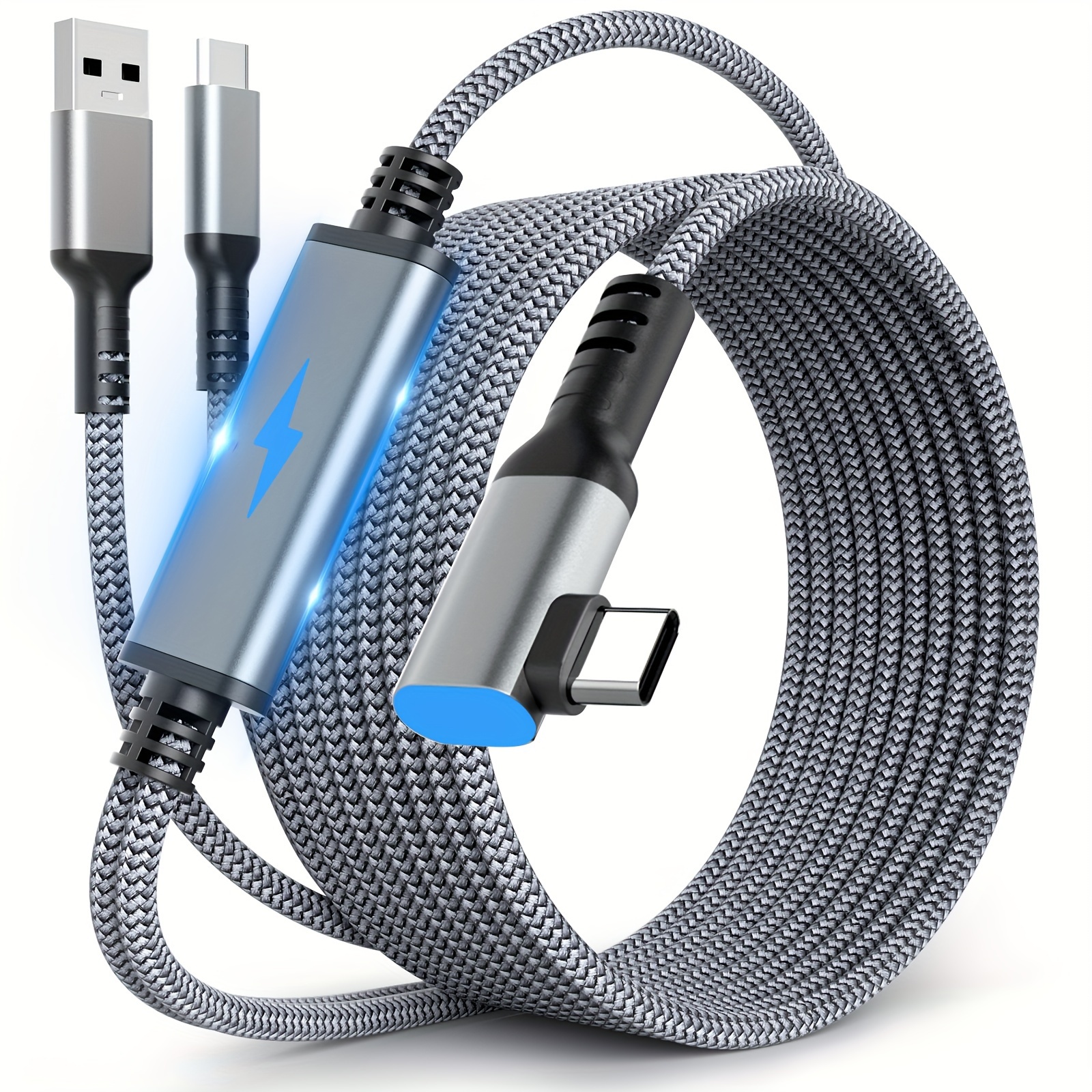 

Link Cable 16 Ft For Oculus , /, Fast Charging 3 In-1 Charging Cable While Playing , With Usb C Power For Vr Headset For Christmas And Birthday Gifts