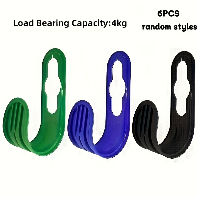 TEMU 6pcs Space-saving Wall-mounted Garden Hose Rack - Durable Plastic, (random Color), Can Organize Garden Water Pipes And Car Wash Hoses, Saving