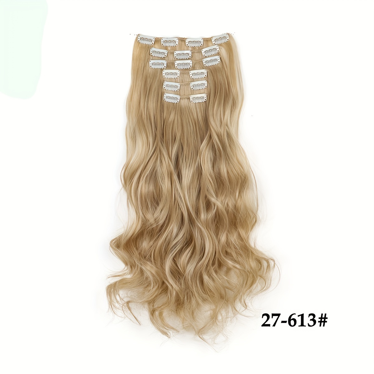 Set Of 6 Synthetic Blonde And Brown Curly Hair Extensions For Women, Perfect For Enhancing And Style. A Popular For Summer, Pieces Add Volume To Your Hair, Ideal For Festivals And Holiday Occasions