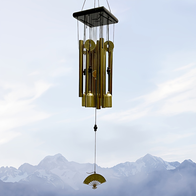 large bronze wind chimes courtyard balcony garden outdoor