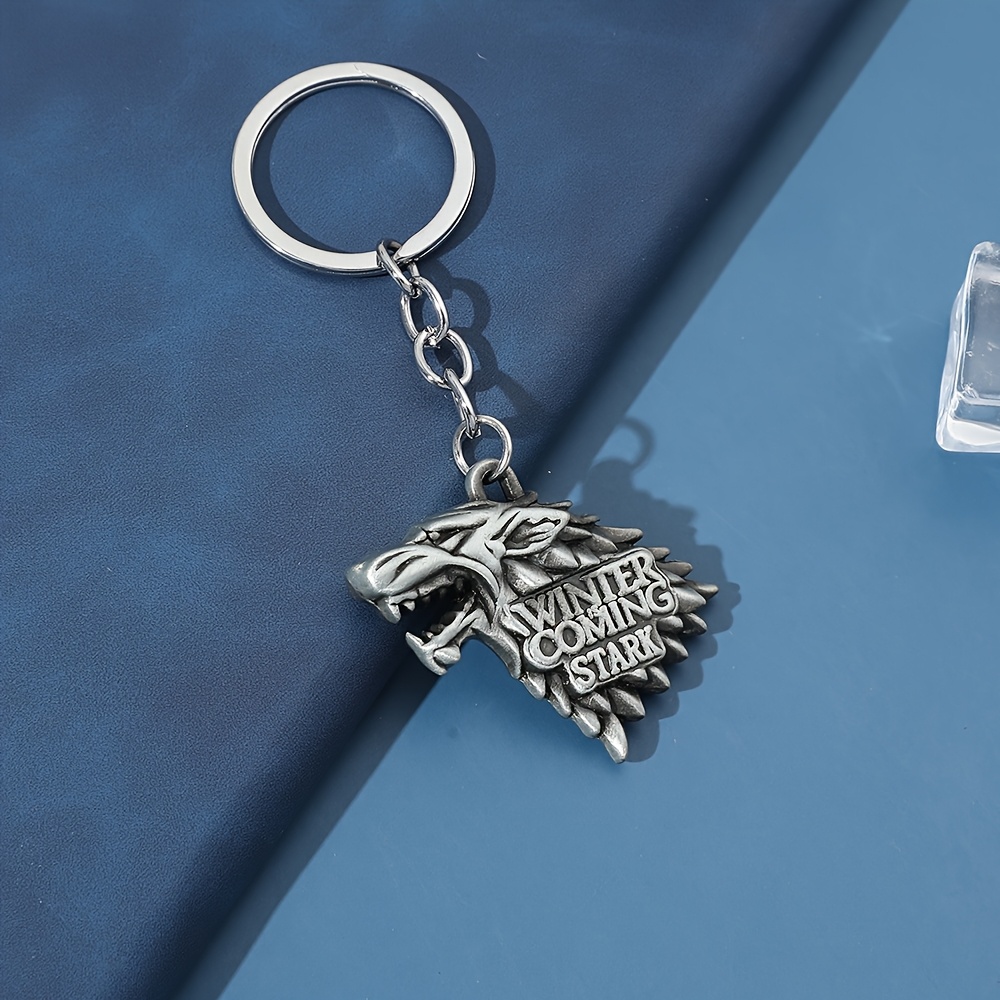 TEMU 1 pz Portachiavi con Ciondolo a Cuore Vintage Casa Stark Portachiavi a Forma per Fan Accessori Regali