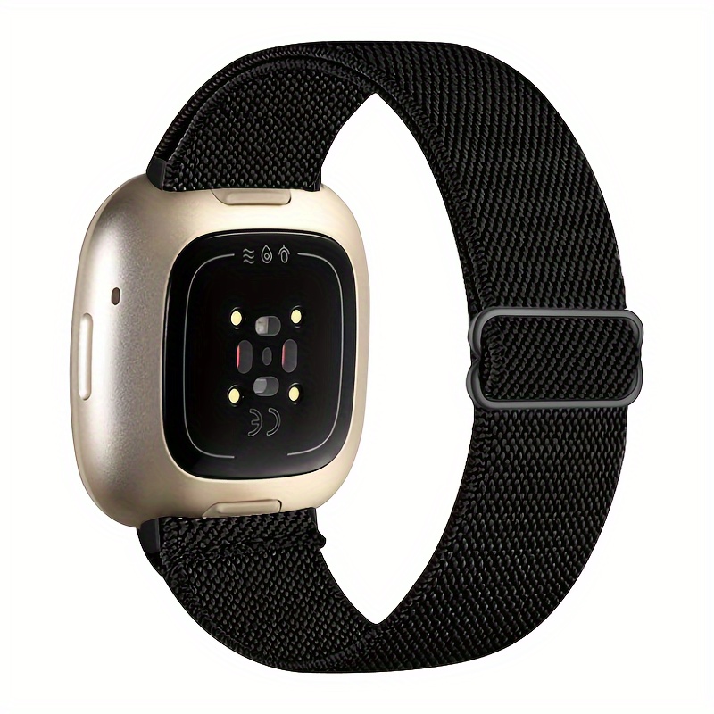 Image of Adjustable Stretch Nylon Sport Band For Versa 3/sense/versa 4/sense 2 - Breathable, Durable Smartwatch Wristband