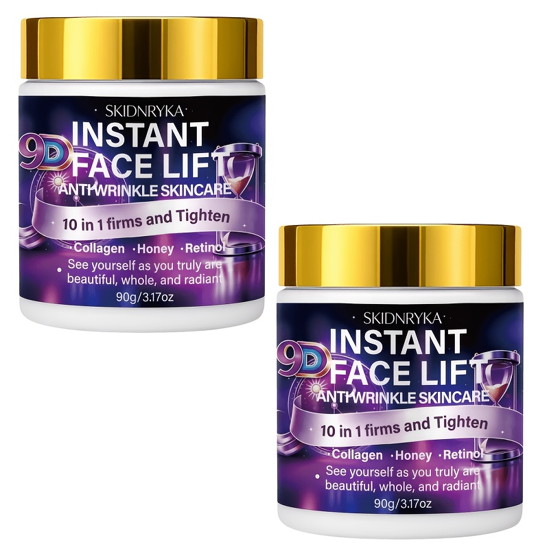 TEMU Free (2pcs) 9d Instant Firming Face Cream, Containing Collagen, Retinol And Honey, 90g/3.17oz, Suitable For Face, Neck, Eyes, Deep Moisturizing,
