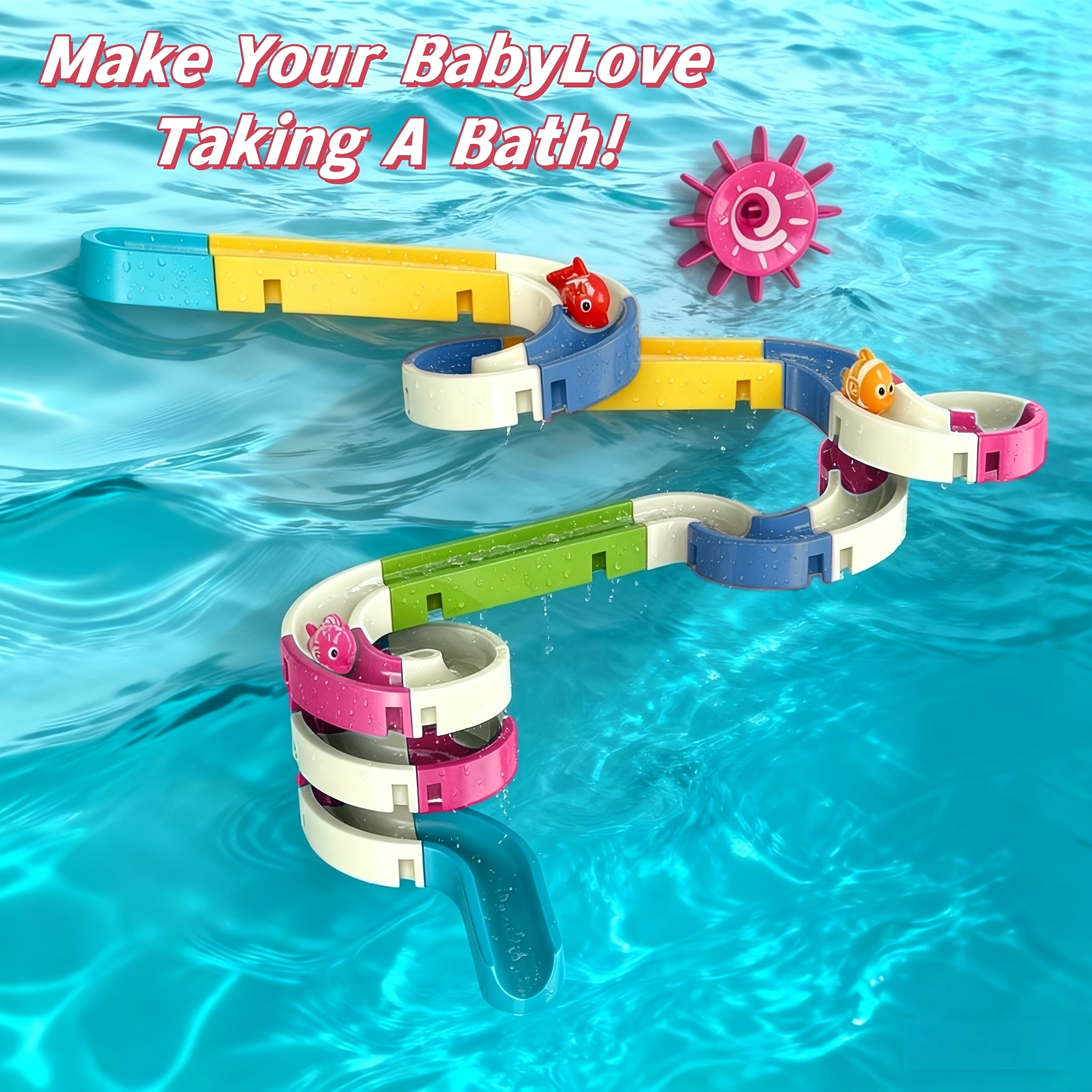 Interactive Bath Water Slide and Bathing Game Toy