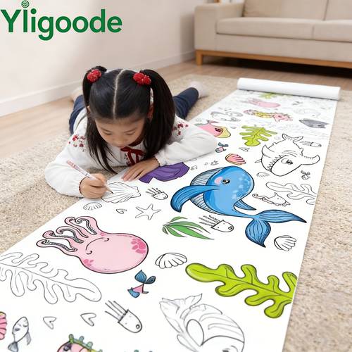 5 rolls creative doodle painting rolls random patterns suitable for 3 children and teenagers painting animal fruit object designs artistic inspiration for holiday gifting puzzle painting toy