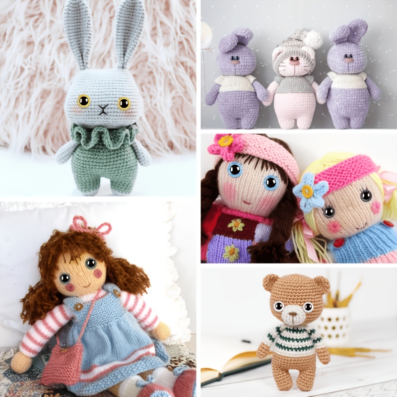 80 vnt. Spalvingi Saugūs Akių Rinkinys – Patvarios Plastikinės Akutėlės Rankdarbiams, Amigurumi Gyvūnėliukų Gaminimui ir DIY Projektams