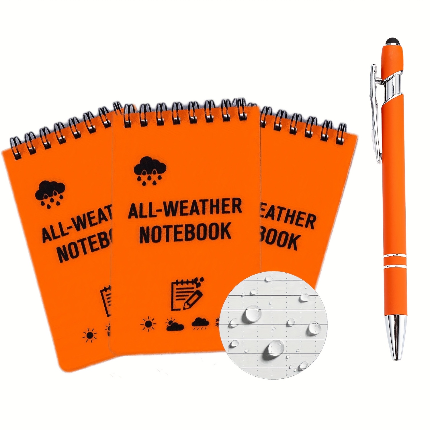 Image of A 4pcs Set Of Outdoor Adventure Notebooks With A Pen, A Portable Pocket Notebook, Ideal For Recording Notes During Outdoor Activities