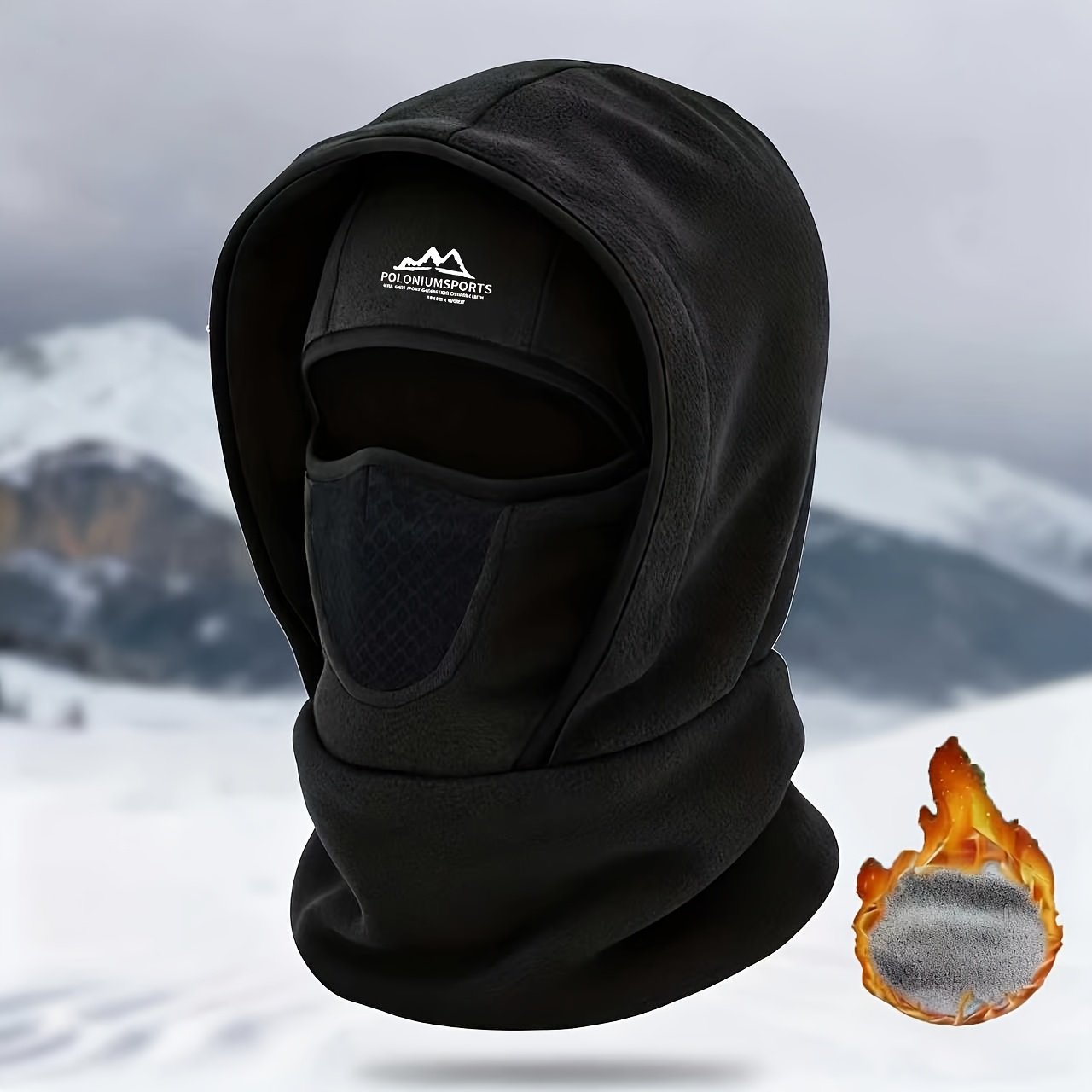 1pc Men's Balaclava Windproof Face Mask & Neck Warmer - Cold Weather Protection For, Skiing, Motorcycling - Breathable Ear Flaps & Coverage, Hand Washable Textile For Ears, Face, And Neck Shielding
