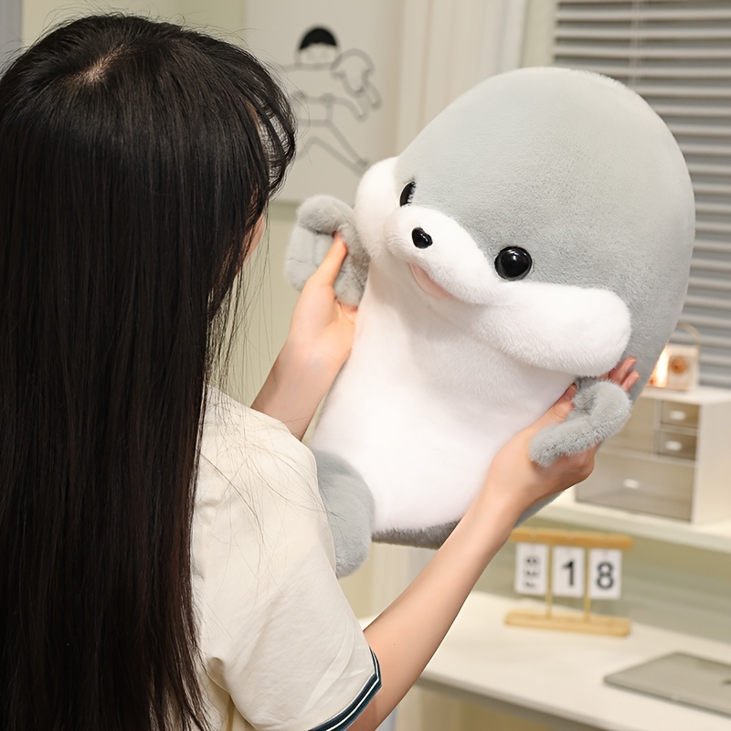 bedårande säl mjukisdjur i liggande position mjukt plyschtyg - Temu Sweden