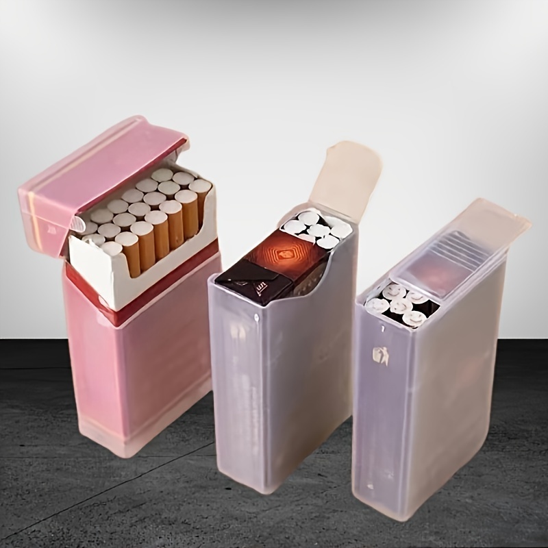 clear cigarette case 1pc transparent cigarette box plastic men 20 cigarette